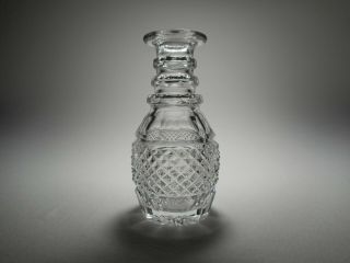 Anglo - Irish Cut Glass Crystal 4 1/2 Inch Individual Spirits Decanter - Perfect