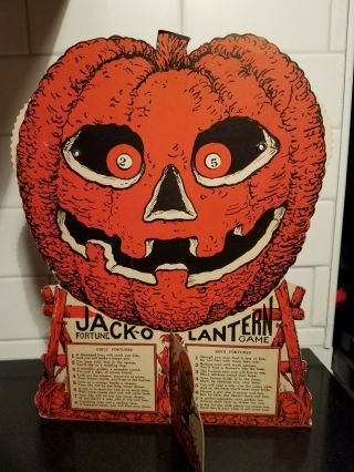 Vintage Beistle Halloween Jack - O - Lantern Fortune Wheel