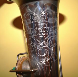 Vintage 1924 Silver Buescher True Tone Low Pitch Saxophone w/ Gold Bell 157557 9