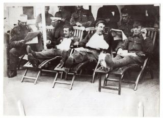 Wwi British Wounded On Ship Returning From Ostend Belgium News Photo