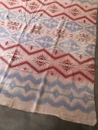 Unknown Vintage Antique Cotton Camp Southwest Trade Blanket Beacon Buell 5