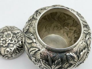 S.  Kirk & Son Inc.  Sterling Silver Repousse Floral Tea Caddy 3