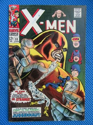 X - Men 33 - (vf -) - Dr Strange,  Ancient One,  Juggernaut,  Cyclops,  Iceman,  Beast