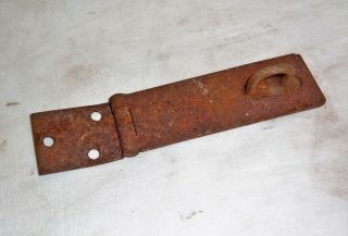 Antique Barn Farm Gate Door Cast Iron Hinged Safety Hasp Latch Lock 6 1/4 