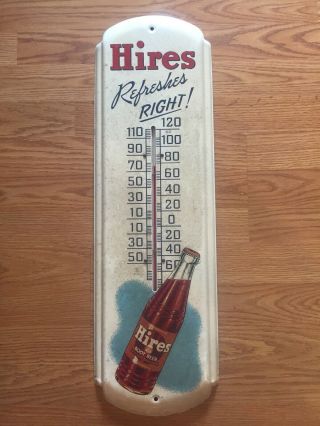 Rare Vintage Hires Root Beer Sign Thermometer Bn - 16