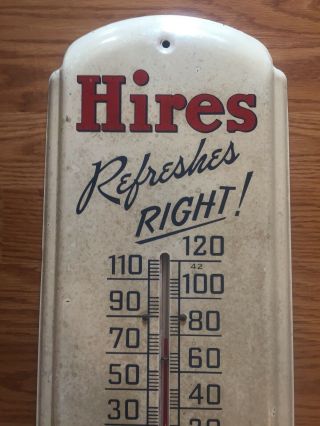 Rare Vintage Hires Root Beer Sign Thermometer BN - 16 4