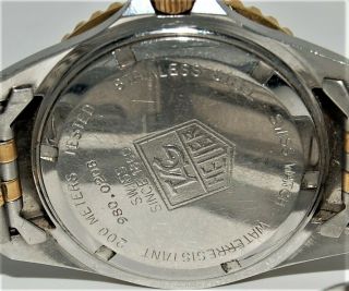 Vintage Tag heuer 1000 Professional 200m 980.  020B Two Tone Watch 8