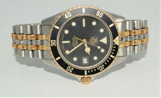 Vintage Tag heuer 1000 Professional 200m 980.  020B Two Tone Watch 9