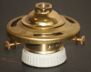Shade Holder Light Bulb Socket Vintage Brass Porcelain 2 1/4 " Fitter Lamp Edison