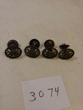 Set Of 4 Matching Decorative Brass Drawer Pulls