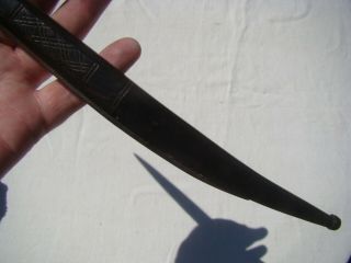 VINTAGE ITALIAN NAVAJA FOLDING KNIFE HORN HANDLE ETCHED BLADE 10