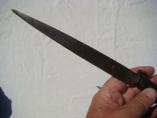 VINTAGE ITALIAN NAVAJA FOLDING KNIFE HORN HANDLE ETCHED BLADE 5