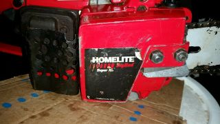 Vintage HOMELITE BIG RED XL Chainsaw with 15 