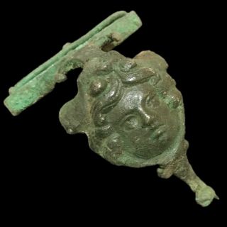 EXTRA LARGE ROMAN ANCIENT BRONZE FIBULA BROOCH - 200 - 400 AD (2) 9 Cm Long 2