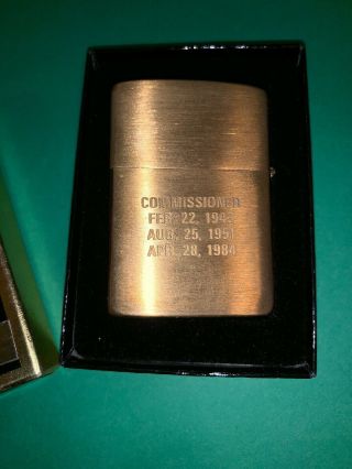 Zippo Lighter USS Iowa BB - 61 Special Edition Solid Brass 1932 - 1984 Vintage 3