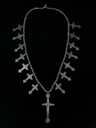 Antique Pueblo Cross Necklace 5