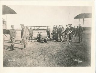 1918 Ww1 Press Photo American Aviation School In Italy Bicycle Biplanes