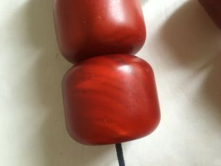 Cherry Bakelite necklace (Faturan,  Amber) imitation vintage necklace 321g 10
