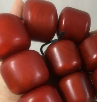 Cherry Bakelite necklace (Faturan,  Amber) imitation vintage necklace 321g 2