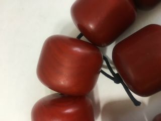 Cherry Bakelite necklace (Faturan,  Amber) imitation vintage necklace 321g 4