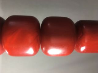 Cherry Bakelite necklace (Faturan,  Amber) imitation vintage necklace 321g 5
