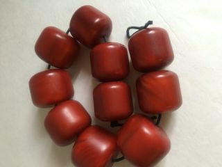 Cherry Bakelite necklace (Faturan,  Amber) imitation vintage necklace 321g 7