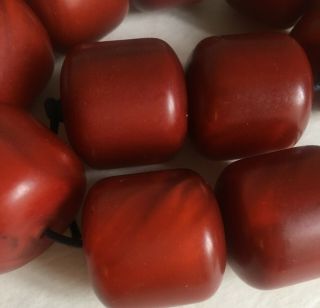 Cherry Bakelite necklace (Faturan,  Amber) imitation vintage necklace 321g 8