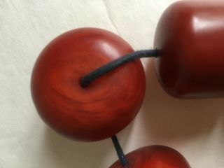 Cherry Bakelite necklace (Faturan,  Amber) imitation vintage necklace 321g 9
