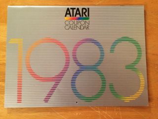 Vintage 1983 Atari 2600 5200 Coupon Calendar Rare Nos,  Indiana Jones,  Etc