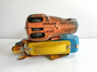 LEHMANN GESCH Tin Windup Toys Sea Lion Tumbling Bear Western Germany 1950s 60s 4