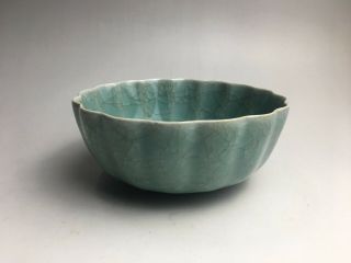 Rare Chinese Guan Kiln Porcelain Blue Glaze Bowls 054