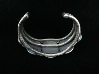 Antique Navajo Bracelet - Large and Heavy - Silver and Turquoise 2