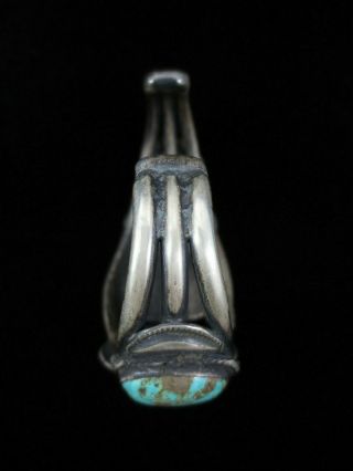 Antique Navajo Bracelet - Large and Heavy - Silver and Turquoise 7