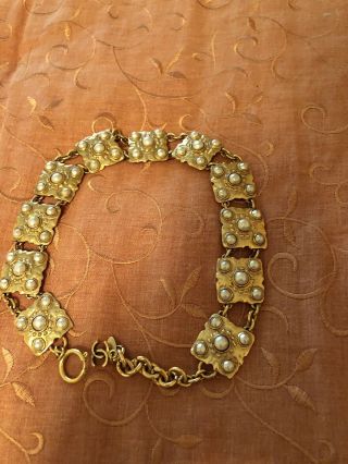Vintage Chanel Necklace,  Gold And Pearls