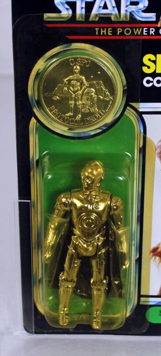 Vintage Star Wars Carded POTF C - 3PO Action Figure AFA 85 Y - NM, 4