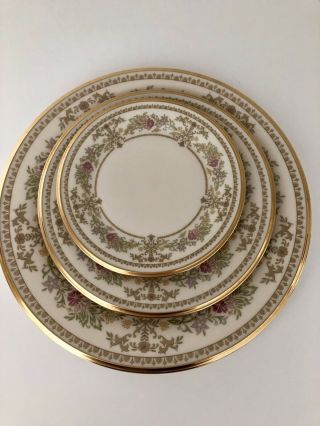 Vtg Lenox Castle Garden 5 Piece Place Setting Dinnerware China Set Of 9 2