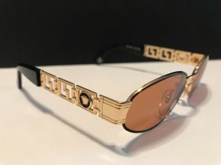 Vintage Gianni Versace Mod.  S44 Col.  09M Gold Sunglass Frames Rx Lenses 4