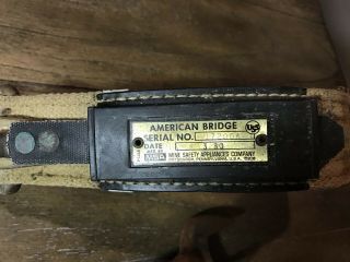 Vtg AMERICAN BRIDGE IRON WORKER BELT SCABBARD & SPUD WRENCH 3/4” MSA US Steel AB 2