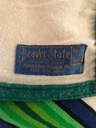 Vtg Beaver State Pendleton Wool Saltillo Serape Robe Shawls Rare Style 70X56 2