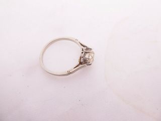 18ct gold ring,  3/4ct old mine cut diamond solitaire antique 18k 750 2