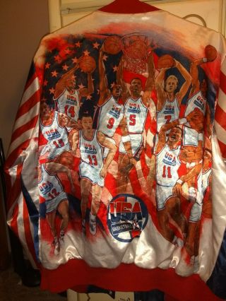 RARE Vintage USA Basketball Chalkline Jacket Size XL 3