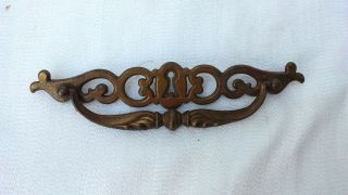 Vintage Pressed Brass Drawer Pull With Keyhole Design Bpc184