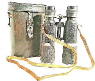 Hensoldt Wetzlar Jagd Dialyt 6x42 Ww2 Era German Binoculars W/ Orig Case