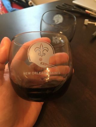 15 Orleans Saints Vintage Old Bar Drinking Tumbler Glass & 3 Coors Glasses