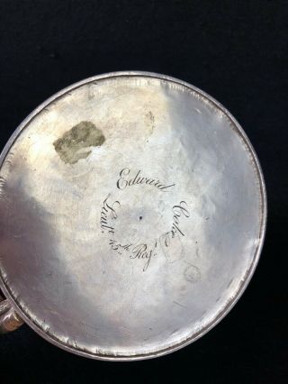 QUALITY BURMESE STERLING SILVER TANKARD 18TH C.  CENTURY OR EARLIER INSCRIPTION 12