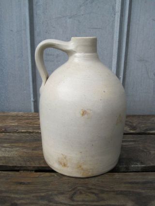 Antique Salt Glaze Moonshine Crock Jug Stoneware B9295