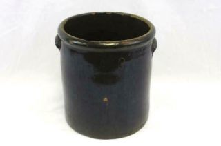 Vintage Brown Glazed Stoneware Crock 3 11 " Tall And 9 1/2 " Diameter