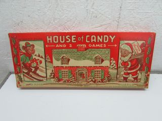 Vintage Christmas E Rosen House Of Candy & 2 Games Iob Old Stock 1940 