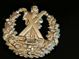 Edwardian Queens Own Cameron Highlanders Regiment Cap Badge No Scroll