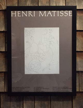 Vintage Henri Matisse John Berggruen Gallery San Francisco Exhibition Poster